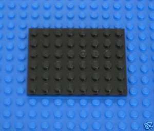 Lego Plate 6 x 8 Black Brick Building Flat Plate lg32  
