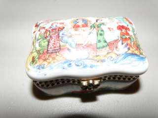 Unusual Russian porcelain numbered lacquer trinket box  