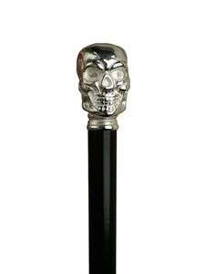 Harvy Black 36 Shaft Metal Skull Walking Stick Cane  