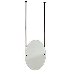 Oval Beveled Edge Ceiling hung Mirror  Overstock