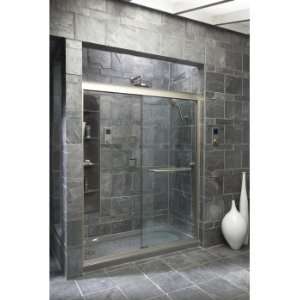   Inch Thick Glass Bypass Shower Door, Bright Polished Silver Home