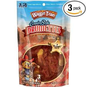 Waggin Train Country Style Drumettes Dog Treats, 12 Count Package 