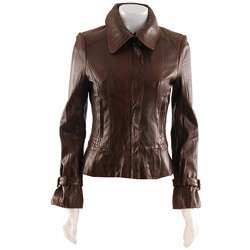 Guess Womens Zip front Leather Jacket  