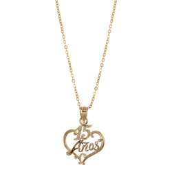   14k over Sterling Silver Quinceanera Heart Necklace  