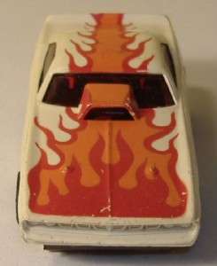 AFX MAGNA STEER CUDA FUNNY CAR, white/red/orange flames  