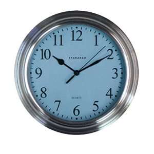 Ingraham Nova Blue Dial Wall Clock:  Home & Kitchen