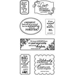 Fiskars All Around Quotes 4x8 inch Clear Stamp Sheet  