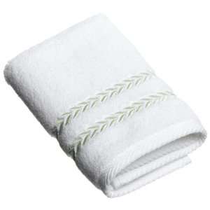  Lenox Pearl Essence Wash Cloth, White/Pistachio