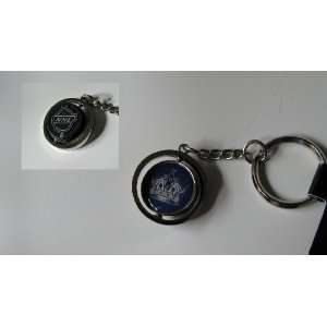  Los Angeles Kings Rubber Puck Spinner Keychain Key Ring 