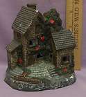 Ceramic Christmas Village House Lights Up by JSNY Cottage w/ Red 