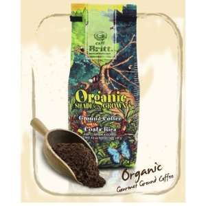 Cafe Britt Costa Rica Organic Shade Grown Ground Coffee, 12 oz Bags, 2 