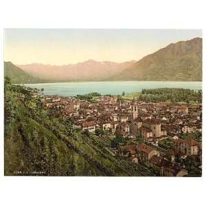   Reprint of Locarno, general view, Tessin, Switzerland