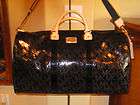 NWT Michael Kors Black Metallic X Large Duffle Bag/Carry On Luggage 