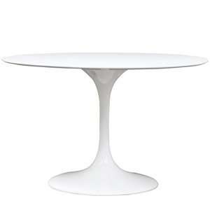  48 Eero Saarinen Style Tulip Dining Table in White