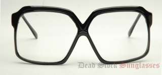 Vintage SUPER OVERSIZED Thick Frame Eyeglasses   BLACK  