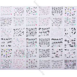 30 x 3D Design DIY Nail Art Stickers Tip Decal Manicure Decorations 
