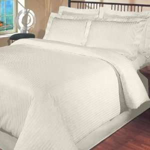   Duvet Cover Set  Striped Ivory   Luxury Cover Set    Size king / cal