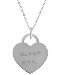   Essentials Sterling Silver Tween Sweet Pea Necklace  Overstock