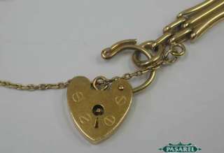 9K Yellow Gold Gate Bracelet Birmingham England Ca 1900  