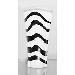 Zebra Glass Vase  