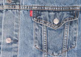 mens Levi jeans Jacket Blue Denim Trucker Coat 70507 XXL 2X Large 