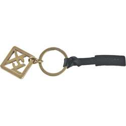 Yves Saint Laurent Gold Square Logo Key Ring  
