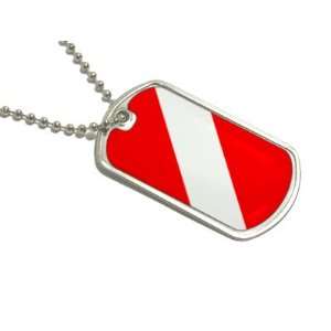  Diver Flag Diving   Military Dog Tag Keychain Automotive