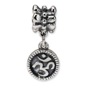    Sterling Silver Reflections Om Symbol Dangle Bead QRS1046 Jewelry