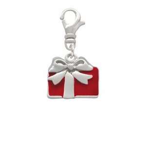  Present Red Clip On Charm Arts, Crafts & Sewing