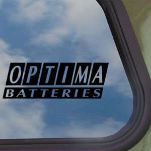  Optima Batteries Black Decal Car Truck Window Sticker 