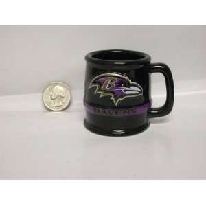  Baltimore Ravens Ceramic Barrel Mug 2 Oz Shot Kitchen 