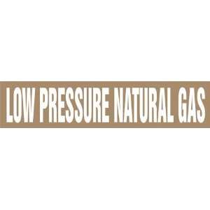 LOW PRESSURE NATURAL GAS   Cling Tite Pipe Markers   outside diameter 