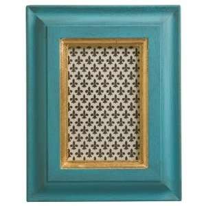    Carved wood frame, Dutch Blue with Gold, 5x7 
