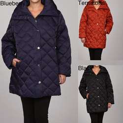 Gallery Womens Plus Size Quilted Down Jacket  