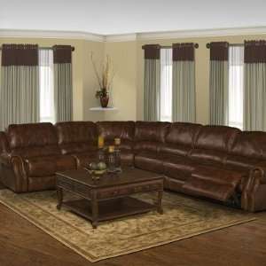   Motion Zeus 5 Piece Leather Reclining Sectional Sofa