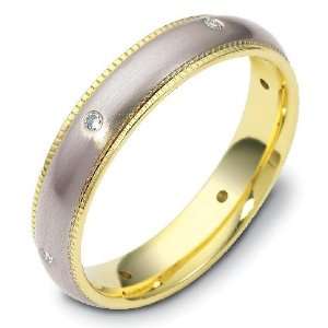   5mm traditional diamond wedding band ring (0.09cts diamonds Platinum