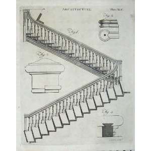   Encyclopaedia Britannica 1801 Architecture Stairs Plan