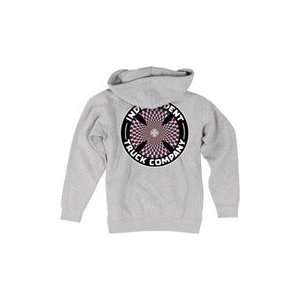   Pinwheel Zip/Hooded Sweatshirt Small   Heather Grey