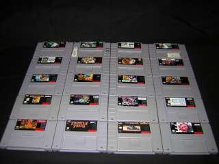   20 games for the Super Nintendo Final Fight NBA Jam R Type pit fighter