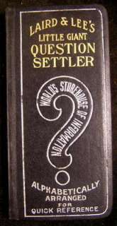 Little Giant Question Settler 1912 Beaton leather  