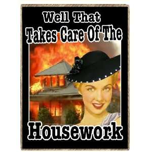 Funny That Takes Care of the Housework Retro Refrigerator Gift Magnet 
