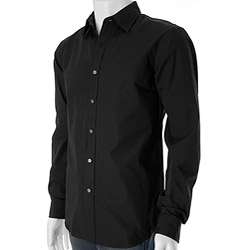 DKNY Mens Black Dress Shirt  