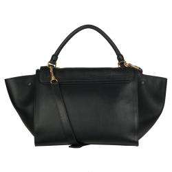 Celine Black Leather Trapeze Shoulder Bag  