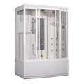 Aston White 86 inch 9 jet Steam Shower with Whirlpool Bath