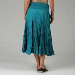 Grace Elements Womens Shirred Waistband Full Skirt  