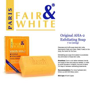 FAIR & WHITE Savon AHA 2 Exfoliating and Lightening Soap Hydroquinone 