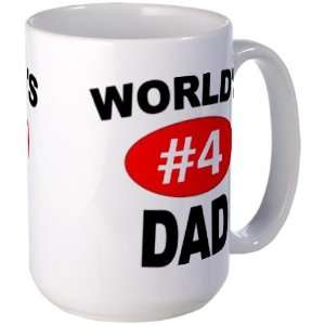  Worlds 4 Dad Humor Large Mug by  Kitchen 