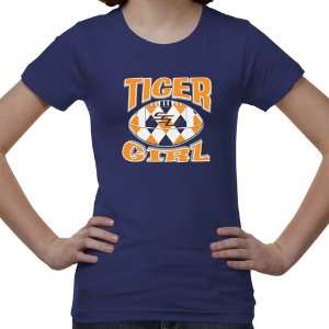 Savannah State Tigers Youth Argyle Girl T Shirt   Royal Blue:  