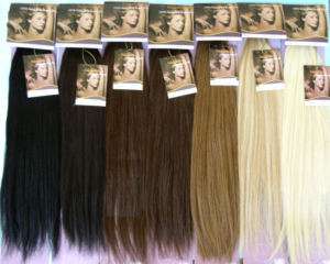 16 CLIP IN ON INDIAN REMY HUMAN HAIR EXTENSION. 100 GRAMS/SET   COLOR 