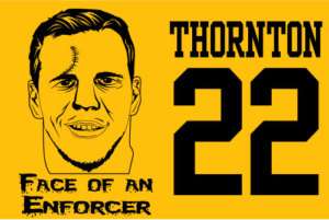 THORNTON Boston enforcer Shawn Bruins Hockey T shirt Large  